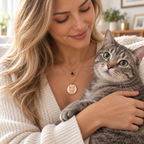 Personalized pet projection necklace keepsake for remembrance