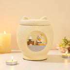 Dog miniature scene pet memorial urn detail