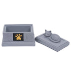 Cat memorial keepsake urn interior detail