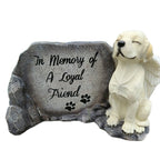 Dog angel pet memorial garden stone