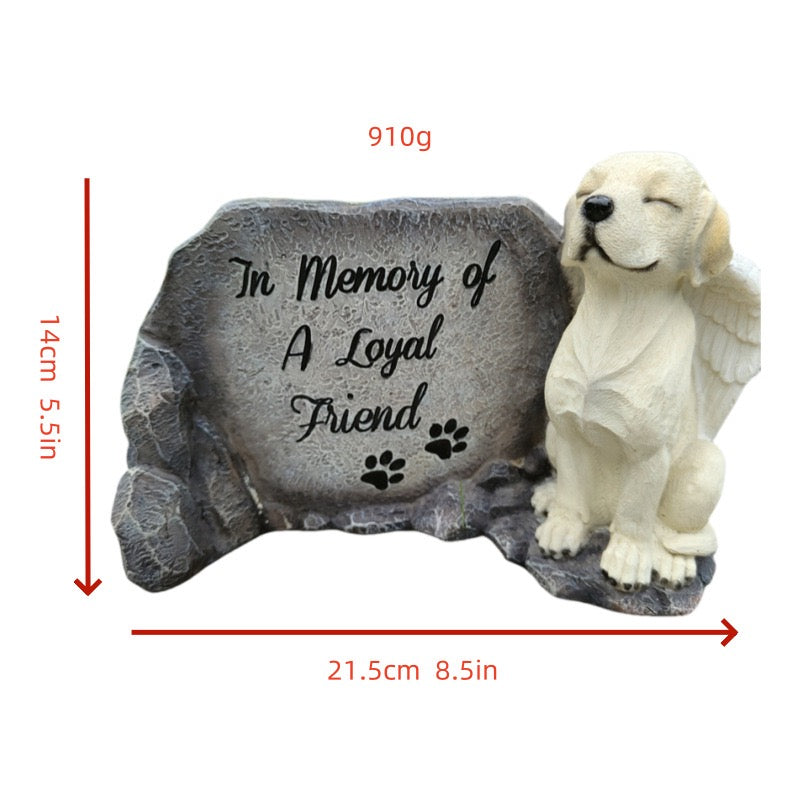 Pet sympathy memorial stone alternate view
