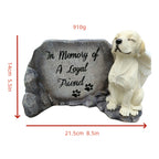 Pet sympathy memorial stone alternate view