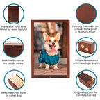 Solid pine pet memorial urn box alternate view