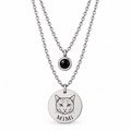Personalized pet portrait projection necklace detail