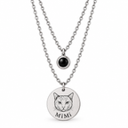 Personalized pet portrait projection necklace detail