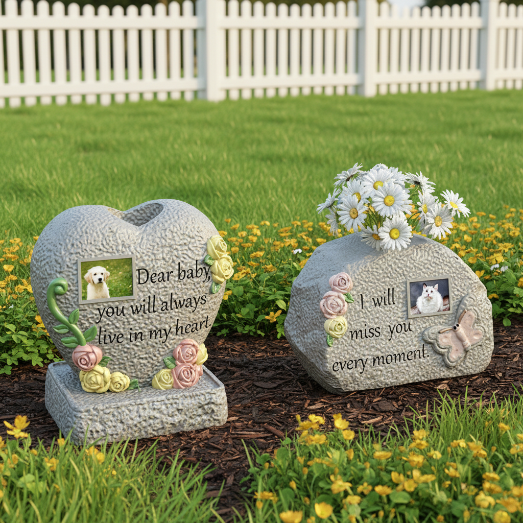 American Backyard Garden Pet Memorial Stone