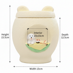 Bear Urn Size Chart White BG