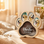 Light Birch Paw Memorial Frame