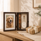 Pet memorial shadow box presented as a thoughtful remembrance gift